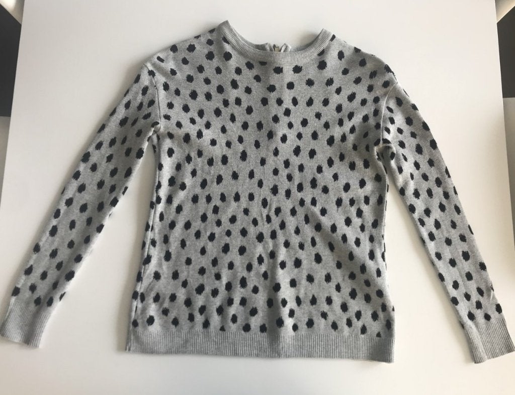Pull gris à pois noirs taille XS, H&M, Gris, Enlèvement ou Envoi, Comme neuf