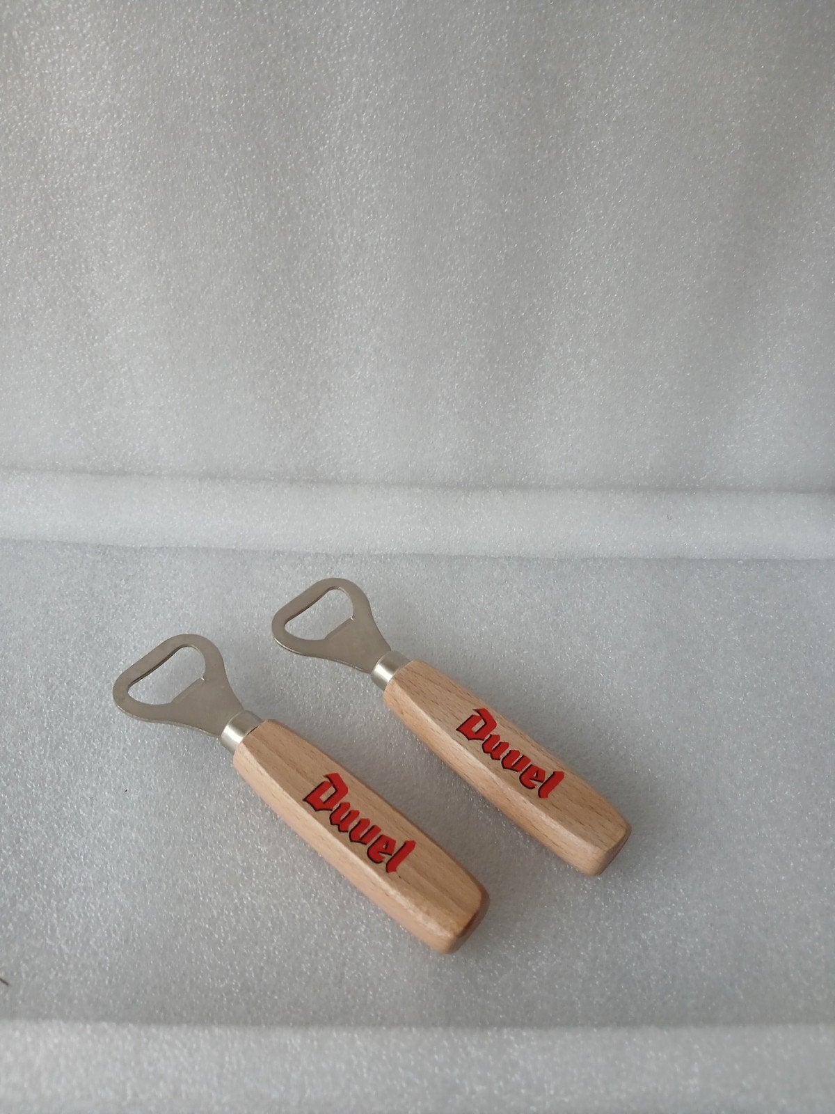 Set van 2 Duvel Flesopeners met Houten Handvat, Enlèvement ou Envoi, Comme neuf, Ouvre-bouteille, Duvel