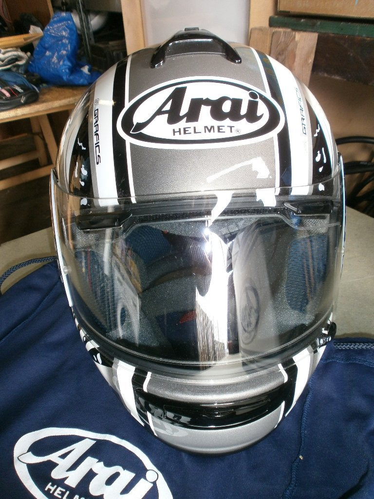 Casque intégral Arai chaser-v XL noir/blanc état comme neuf, Motos, Seconde main, Arai, Enlèvement ou Envoi, XL