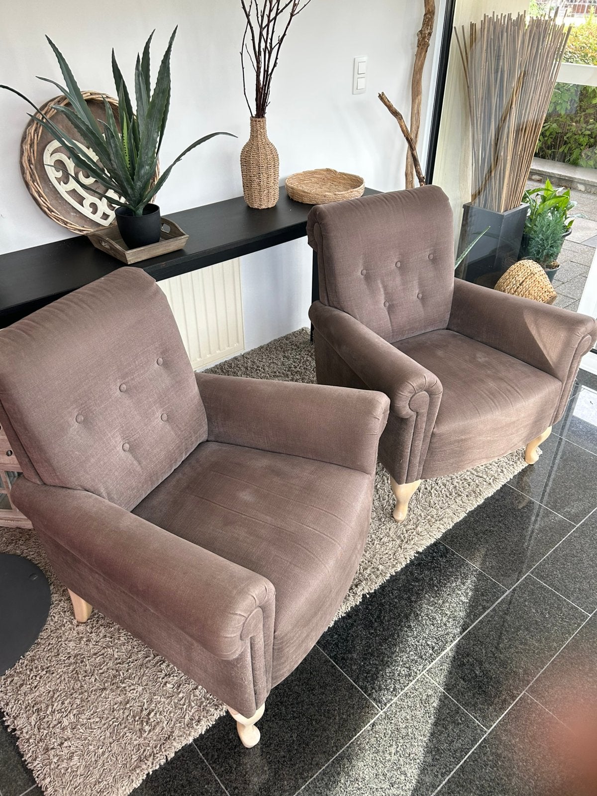 2 Passe Partout beige stoelen, Ophalen, Gebruikt
