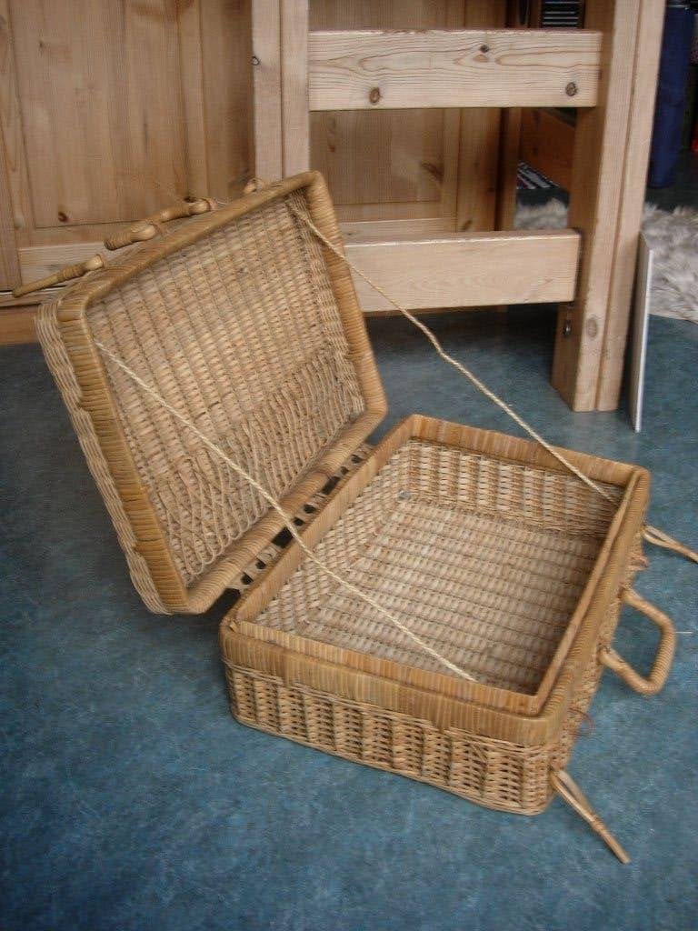 Rieten picknickmand, Ophalen of Verzenden, Gebruikt, Zonder inhoud