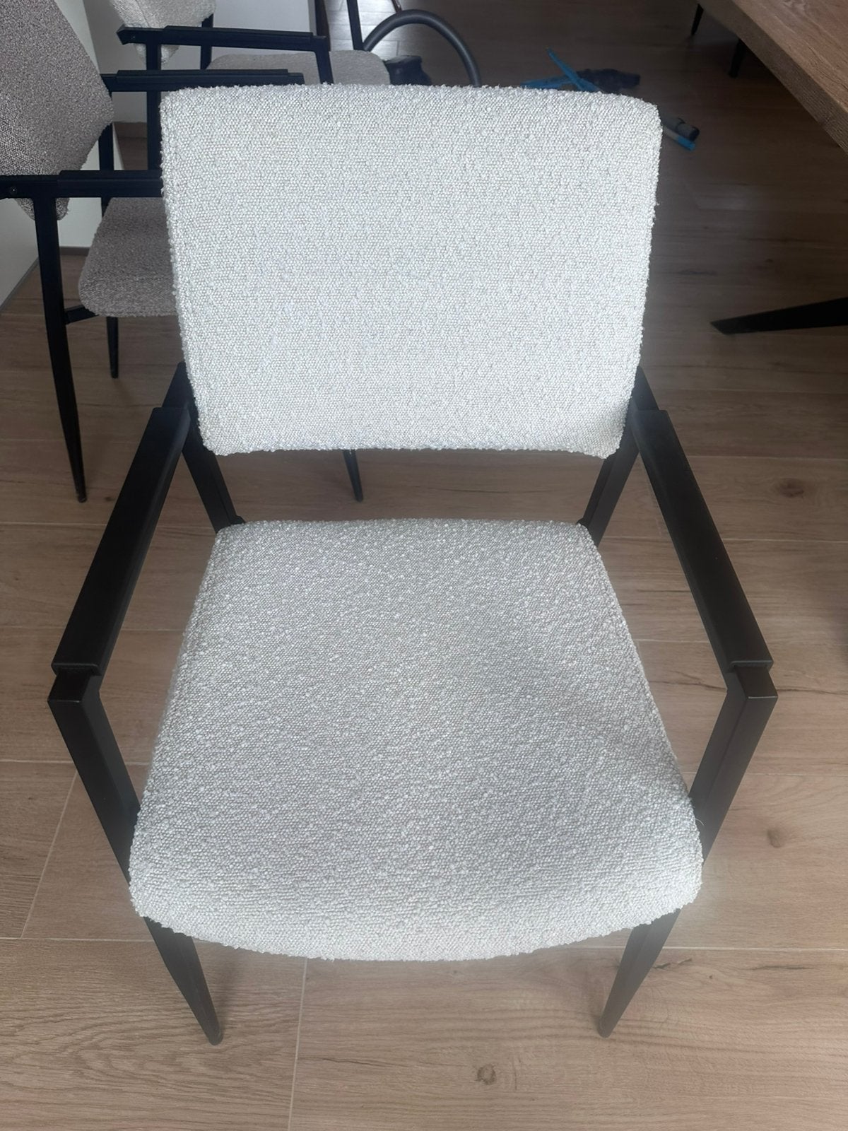 Keukenstoelen, Huis en Inrichting, Stoelen, Ophalen, Gebruikt, Wit, Stof
