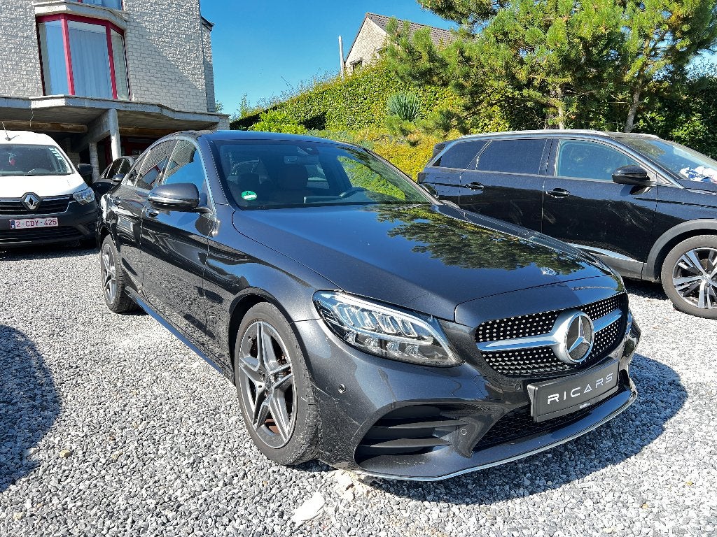Mercedes C180d AMG Line facelift leder camera  GARANTIE, Auto's, Achterwielaandrijving, 1498 cc, Euro 6, 4 cilinders