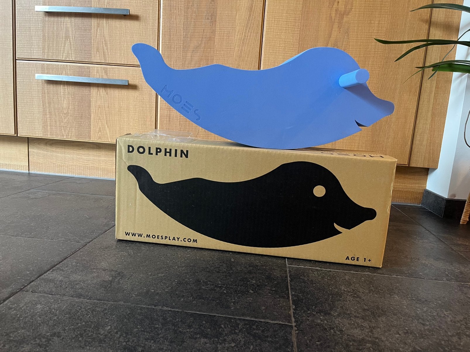 Balanceer/ klimspeelgoed - dolfijn - merk MOES, Ophalen, Zo goed als nieuw