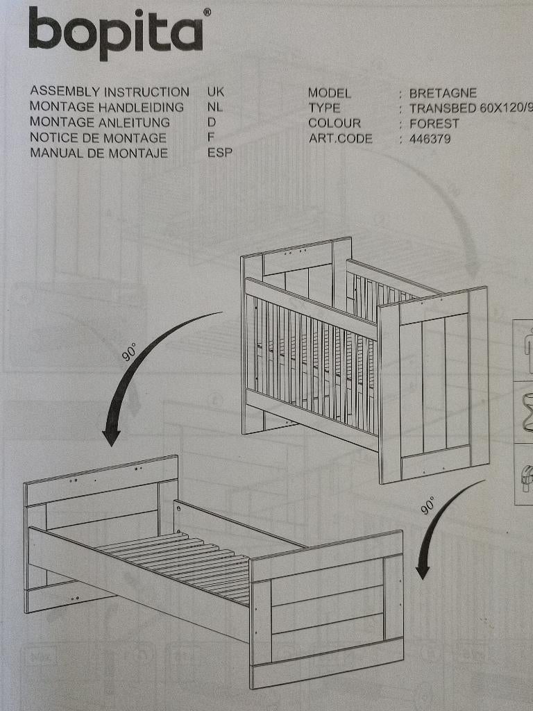 Chambre enfant évolutive en bois Bopita, Enfants & Bébés, Enlèvement, Comme neuf, Garçon ou Fille