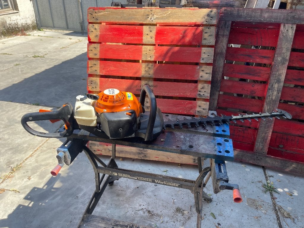 2x Heggenschaar Stihl, Tuin en Terras, Ophalen, Gebruikt, Benzine, STHL