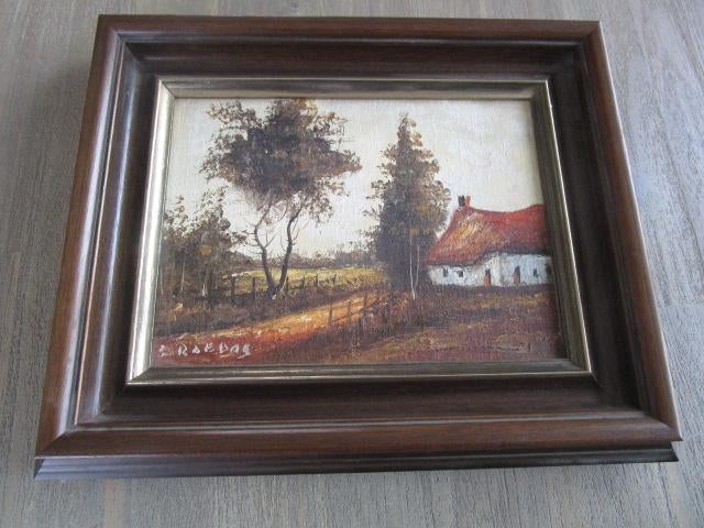 Peinture à l'huile sur toile 34 x 28 cm par Dirk Roedas, Antiquités & Art, Art | Peinture | Classique, Enlèvement ou Envoi