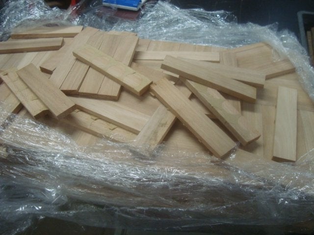Parquet Mosaïque de 12 x 12 cm à 5 lattes. Epaisseur 8 mm, Bricolage & Construction, Envoi, Neuf, Bois, Parquet