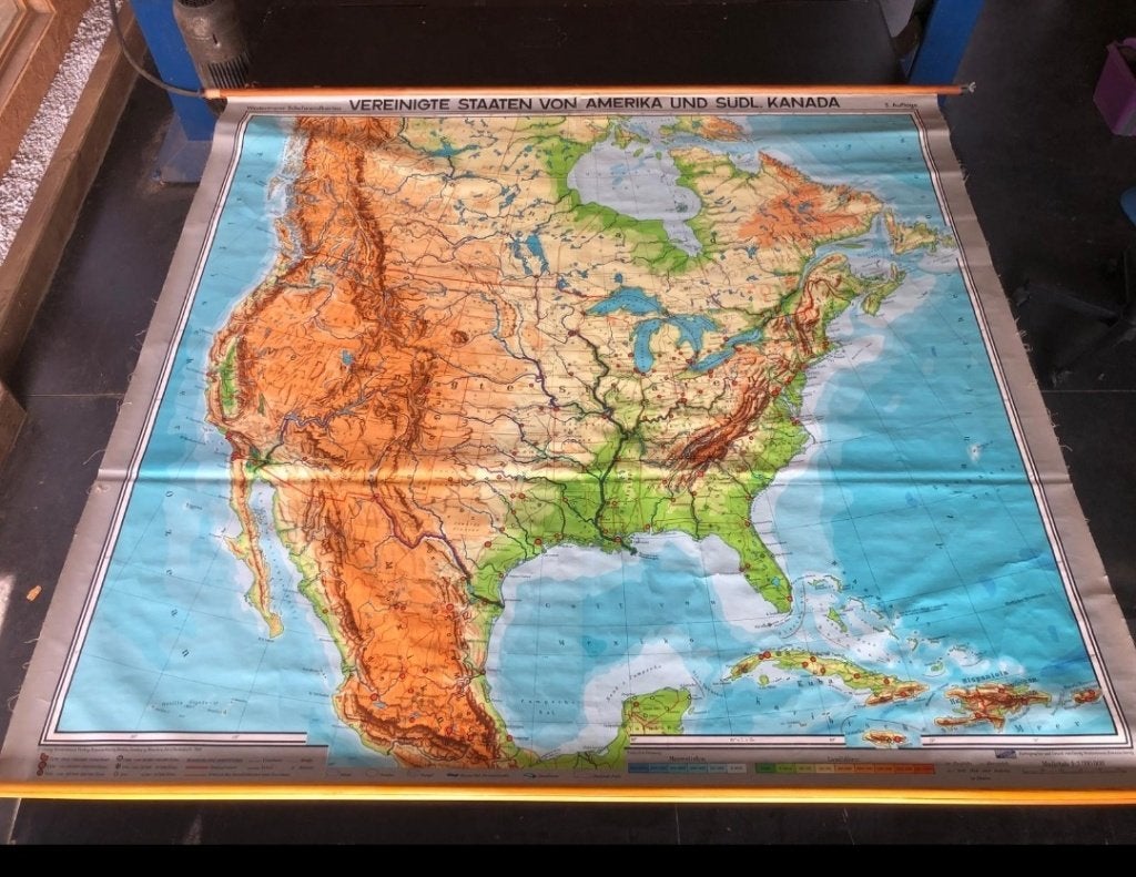 Carte allemande Vereinigte Staaten und Südl. Canada, 1965, Enlèvement