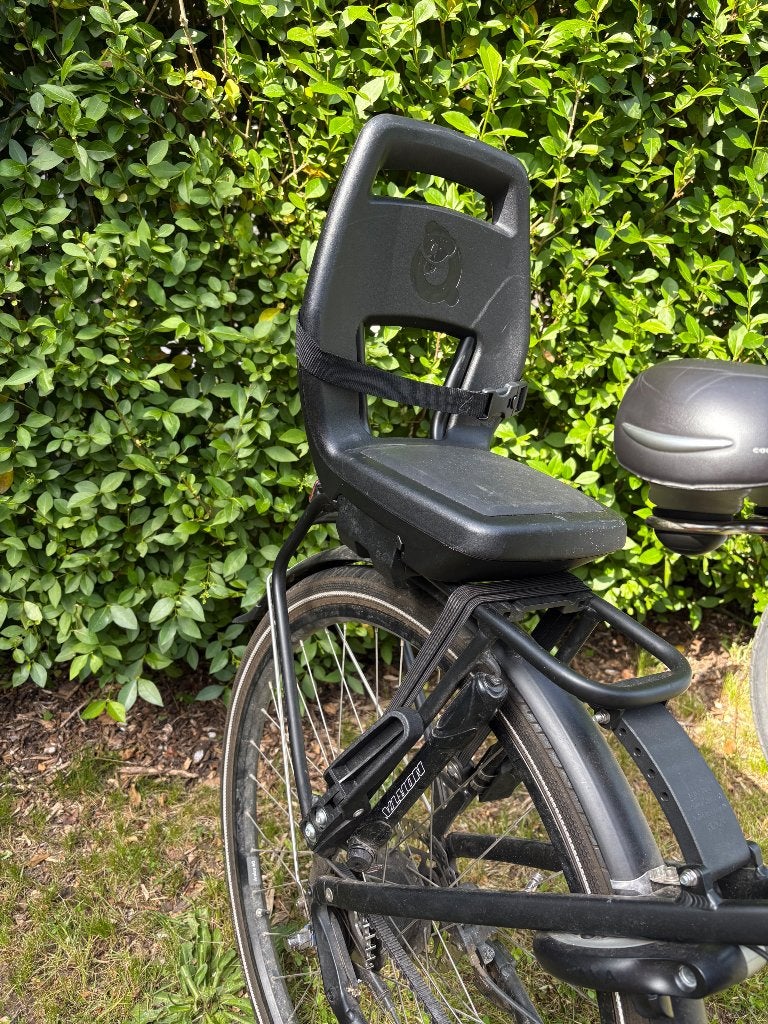 Fietsstoeltje, zwart, Ophalen, Achterzitje, Voetsteuntjes, 22 t/m 36 kg