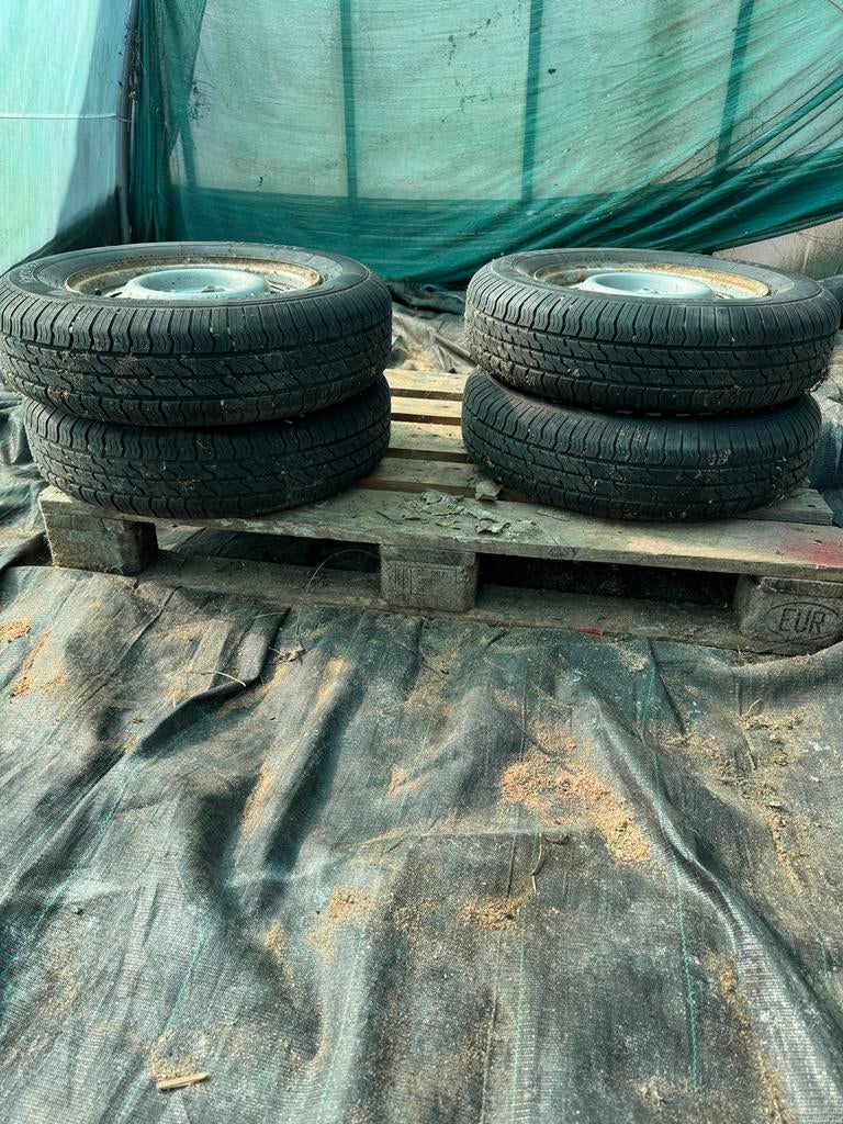 Set van 4 aanhangerwielen 13 inch 155R13– Velgen voor opmaak, Ophalen