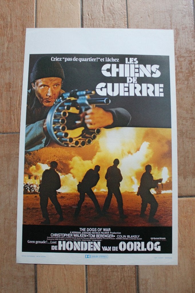 filmaffiche The Dogs Of War 1980 filmposter, Enlèvement ou Envoi, Rectangulaire vertical, A1 jusqu'à A3, Comme neuf