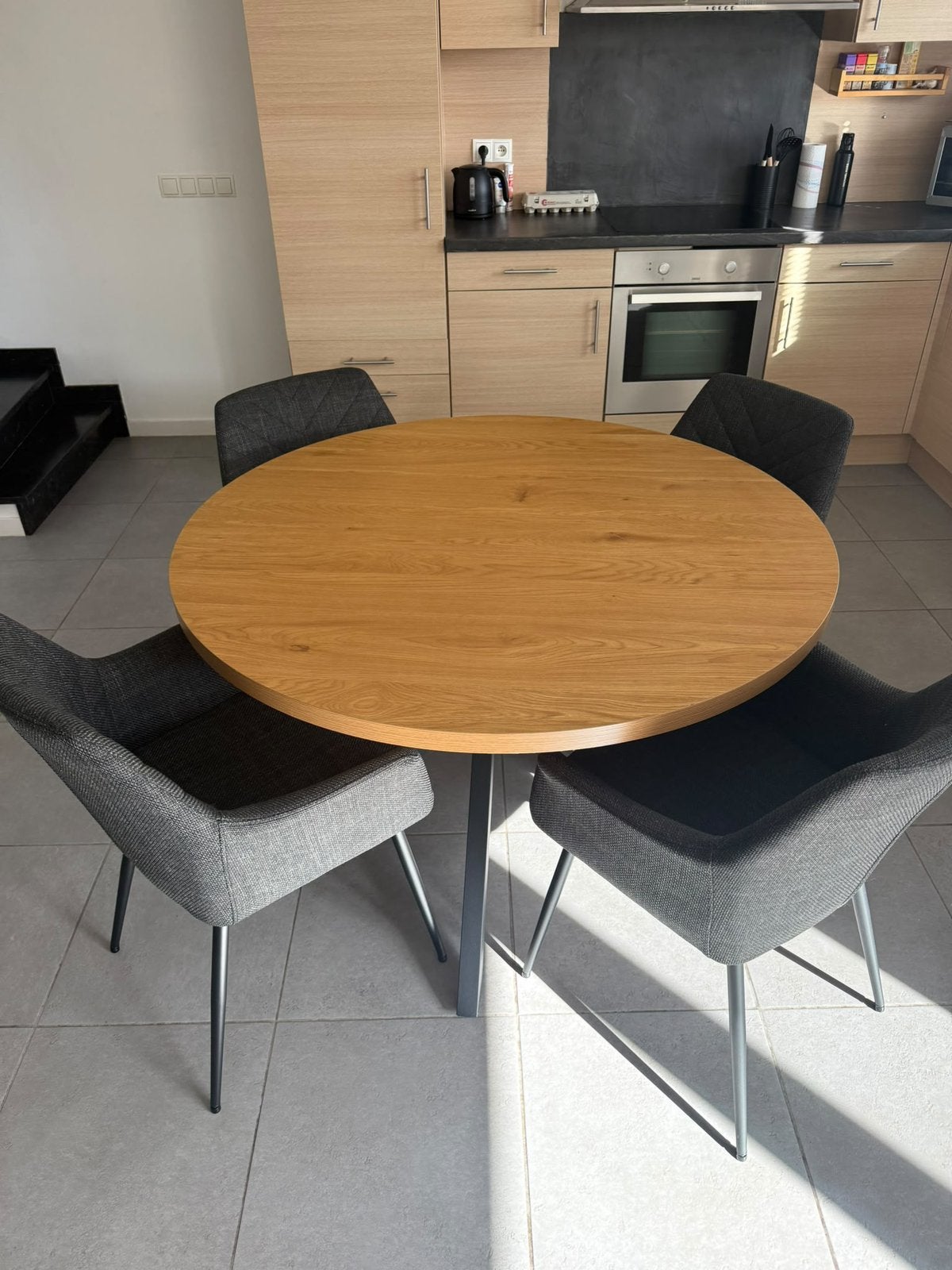 Table à manger avec 4 chaises, Maison & Meubles, Enlèvement, Comme neuf