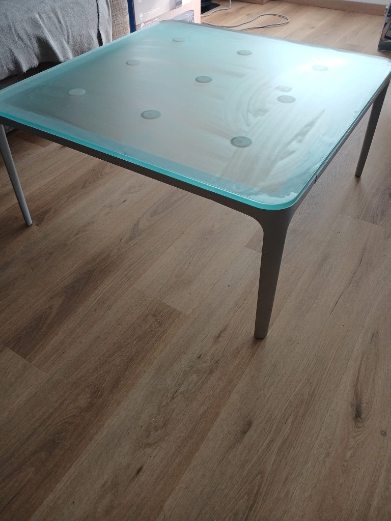 Tables basse en verre trempé et métal, Maison & Meubles, Verre, 50 à 100 cm, Enlèvement, 50 à 100 cm