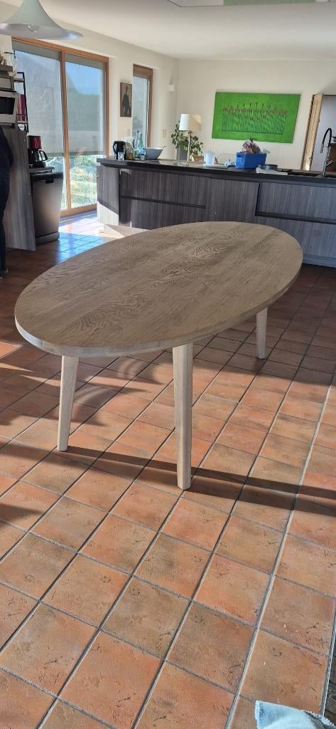 MODERNE OVALEN TAFEL 240 X 105, Huis en Inrichting, 100 tot 150 cm, 200 cm of meer, Zo goed als nieuw, Vijf personen of meer