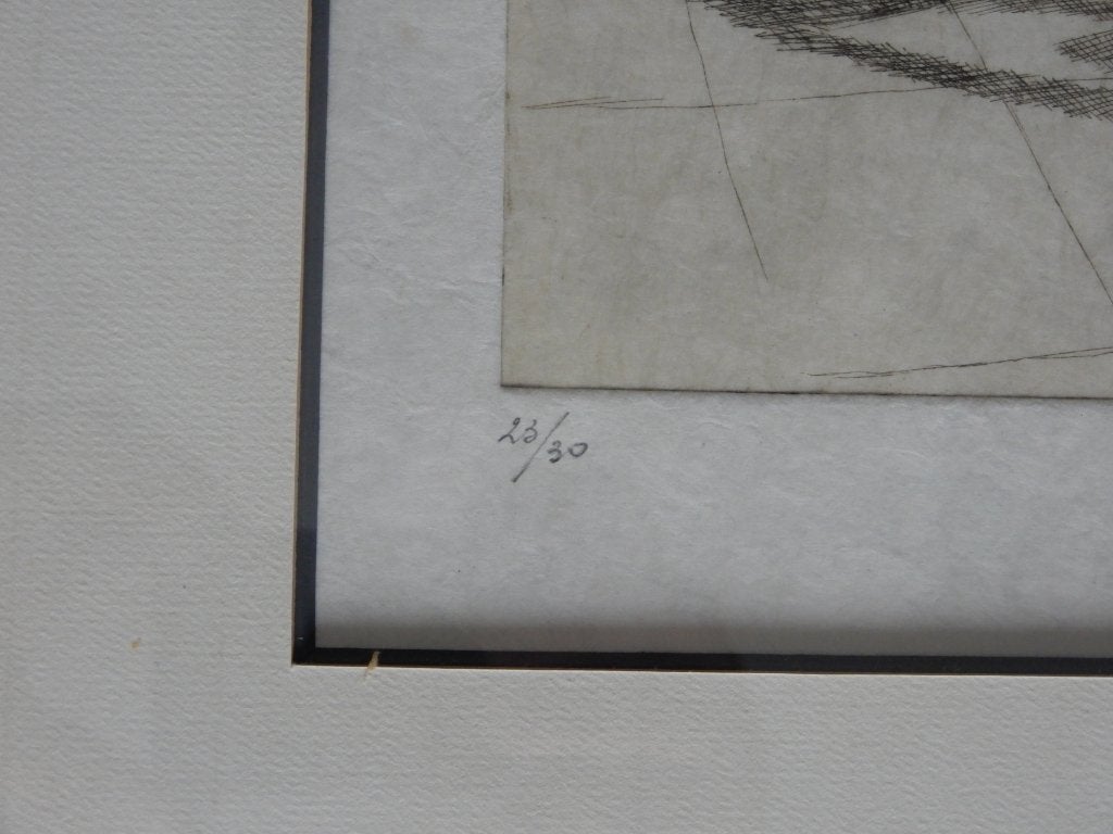 Ets Roland Devolder ‘Meisje met de bal’, Antiek en Kunst, Ophalen, Ets, Genummerd