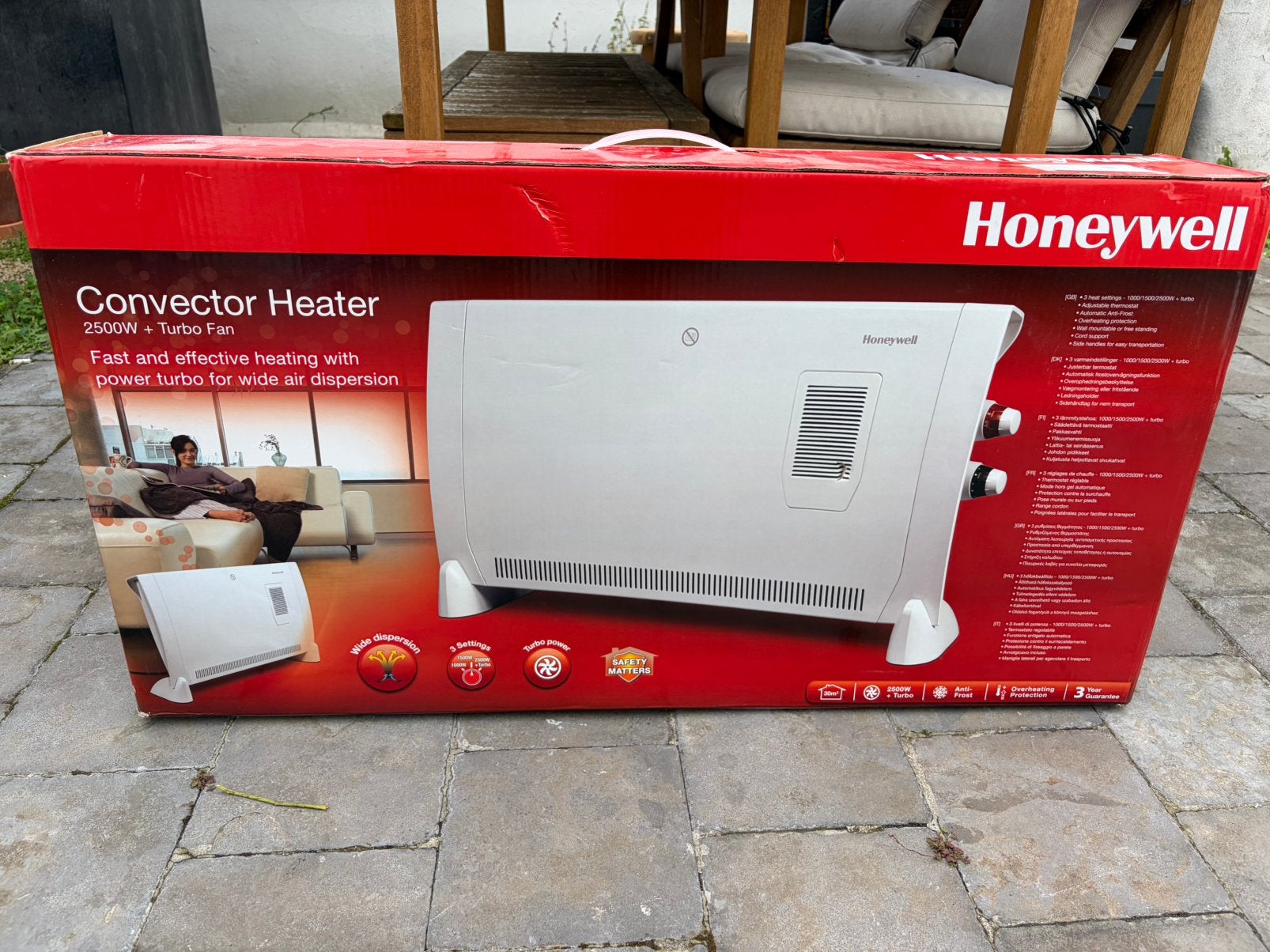 Elektrische convector verwarming - Honeywell HZ824E, 800 watts ou plus, Enlèvement, Utilisé, Radiateur