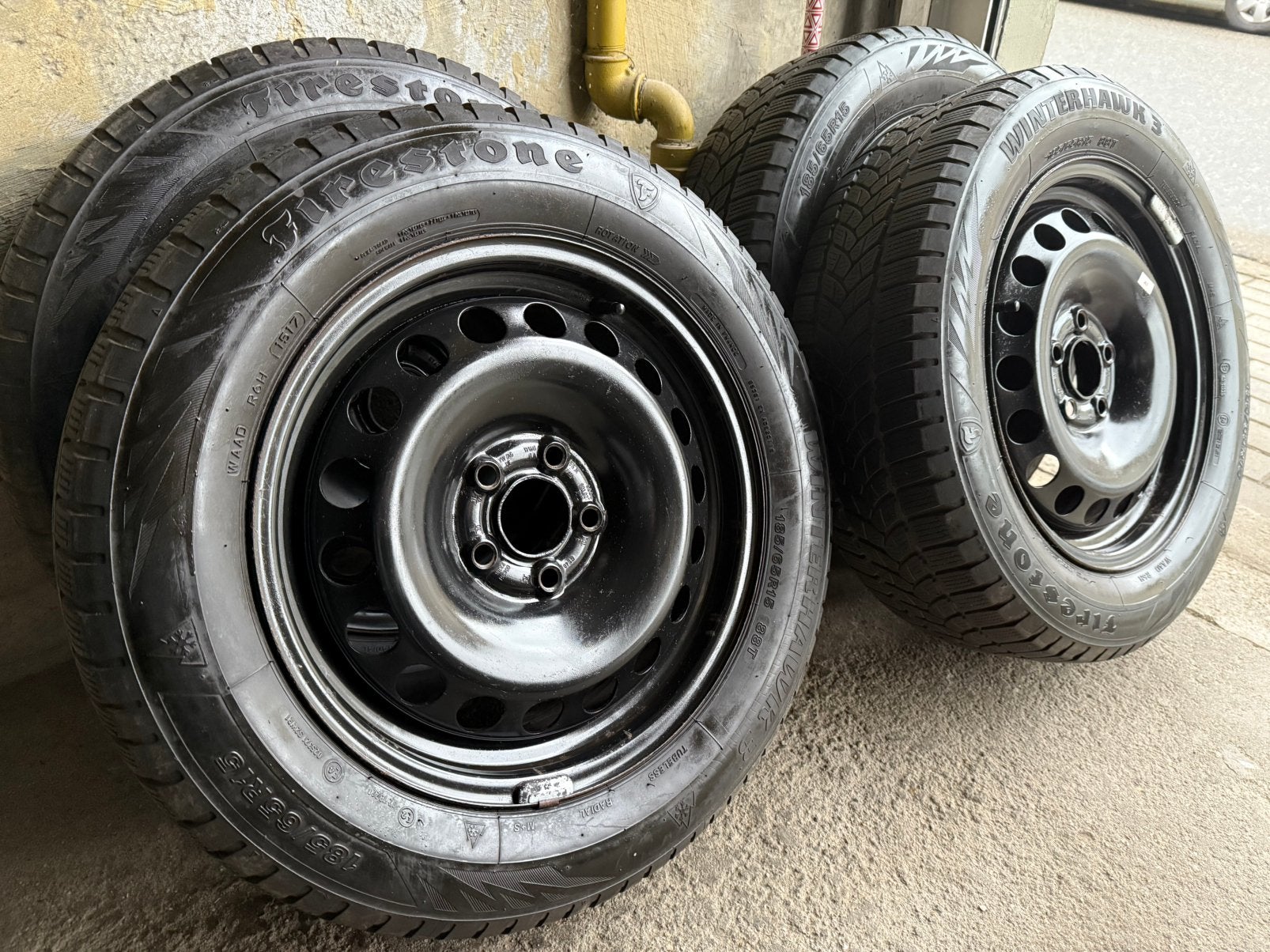 Kit hiver Audi A1 (apd 2018), 5x100, 57.1, Pneus 185 65 15, Autos : Pièces & Accessoires, Pneus & Jantes, 15 pouces, Pneus et Jantes