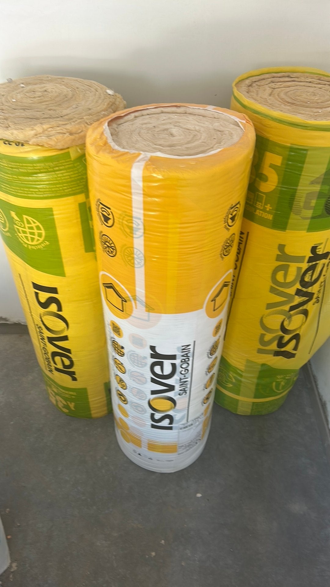 3 rouleaux d'isolant en laine de verre Isover - neuf, Enlèvement, Comme neuf, Laine de verre