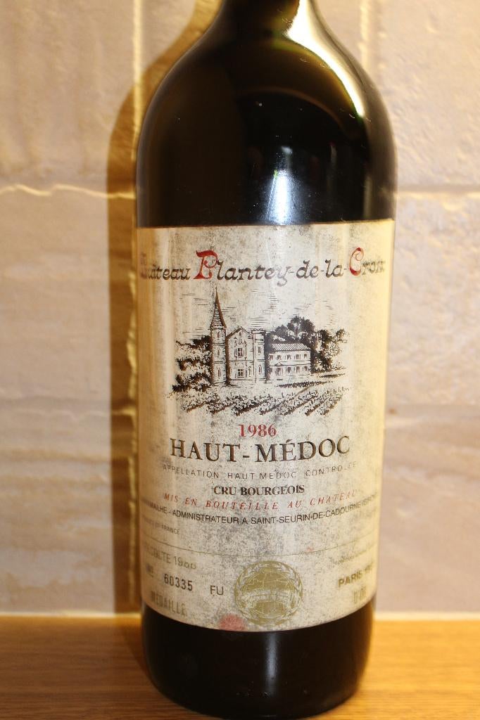 Ch Plantey de-la-Croix 1986 Magnum Haut-Médoc cru bourgeois, Pleine, Comme neuf, Enlèvement, Vin rouge