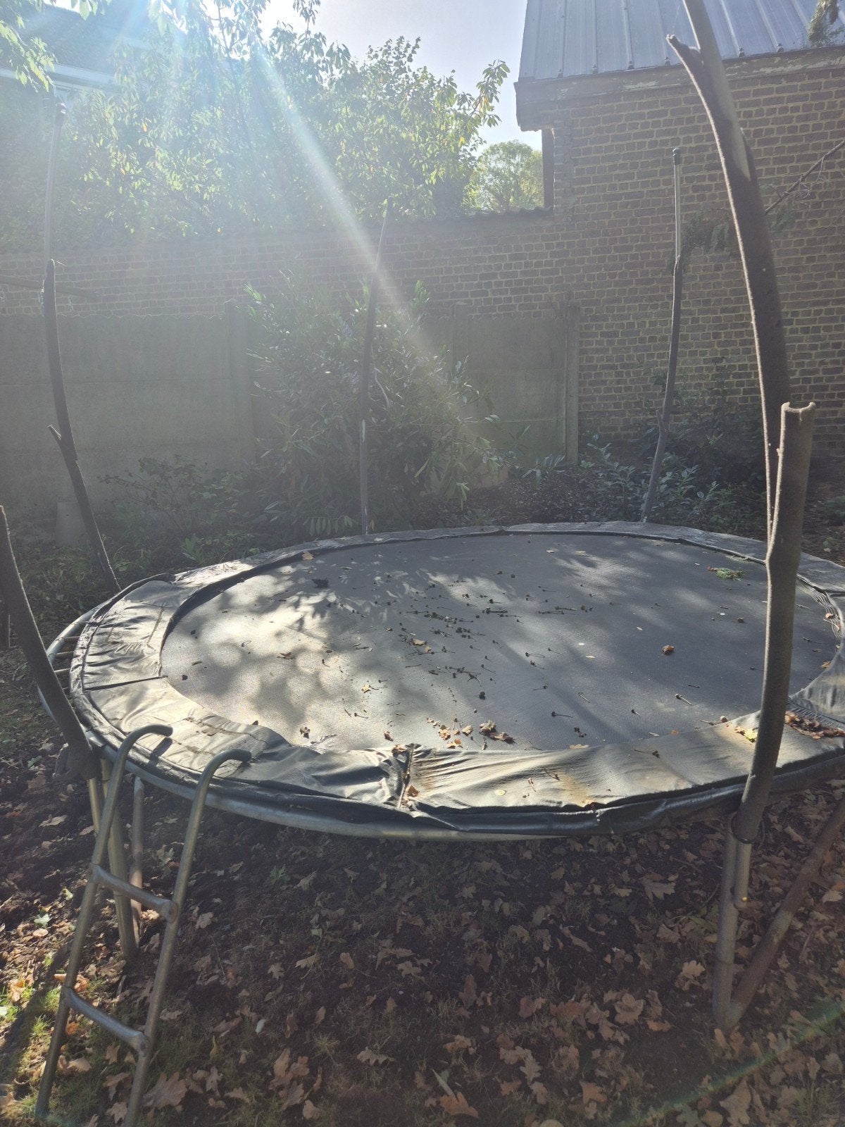 trampoline 3m, Ophalen
