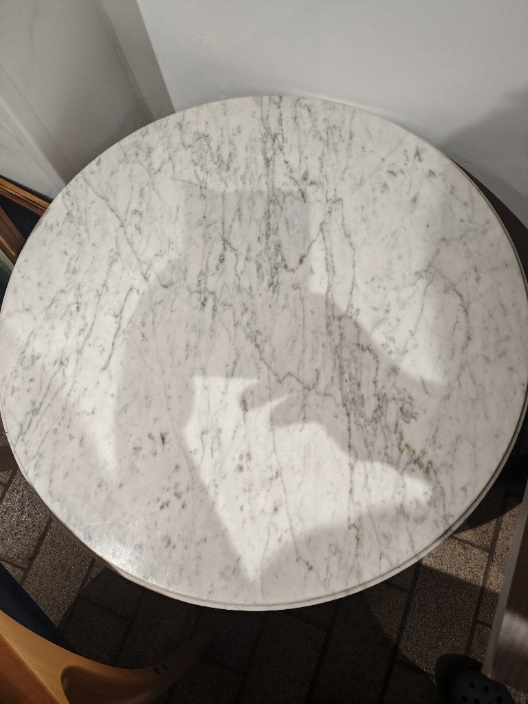 Houten tafel met marmer blad, Enlèvement