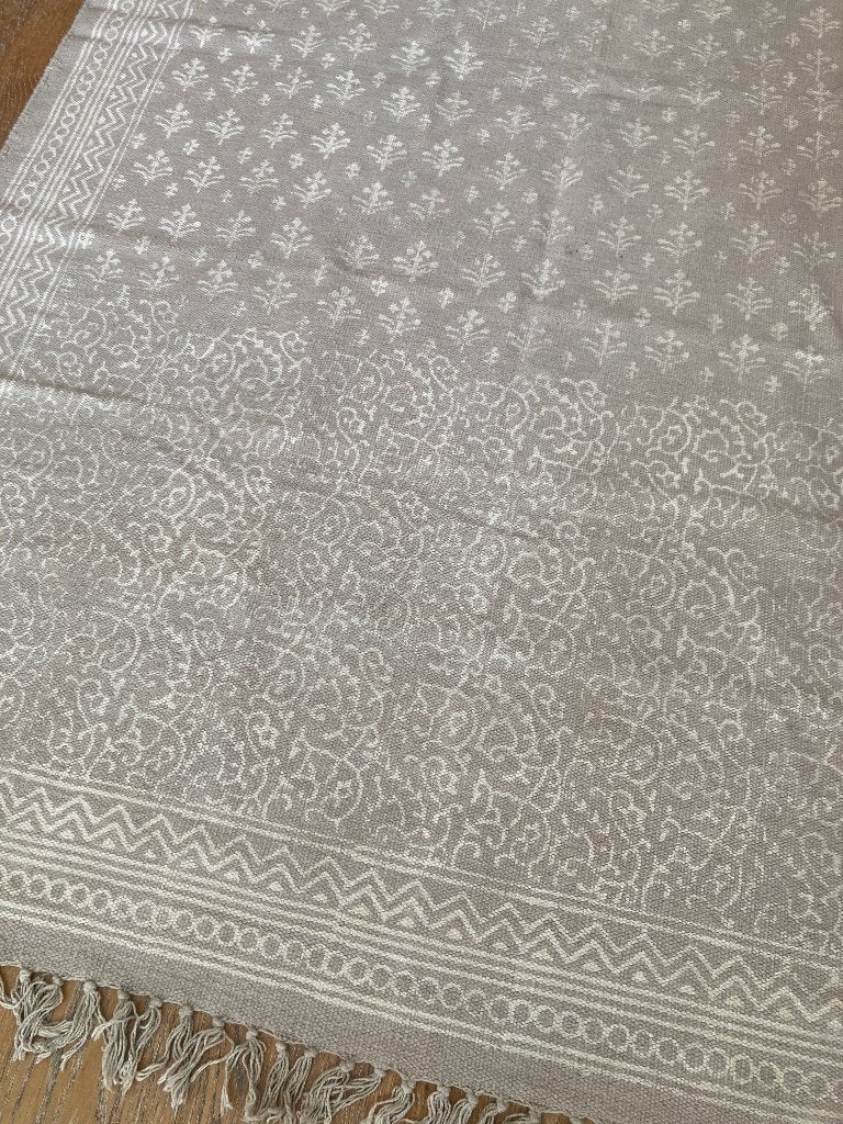 Tapijt katoen India 140 x 200 Maisons du Monde, Ophalen, 100 tot 150 cm, Beige, Vintage