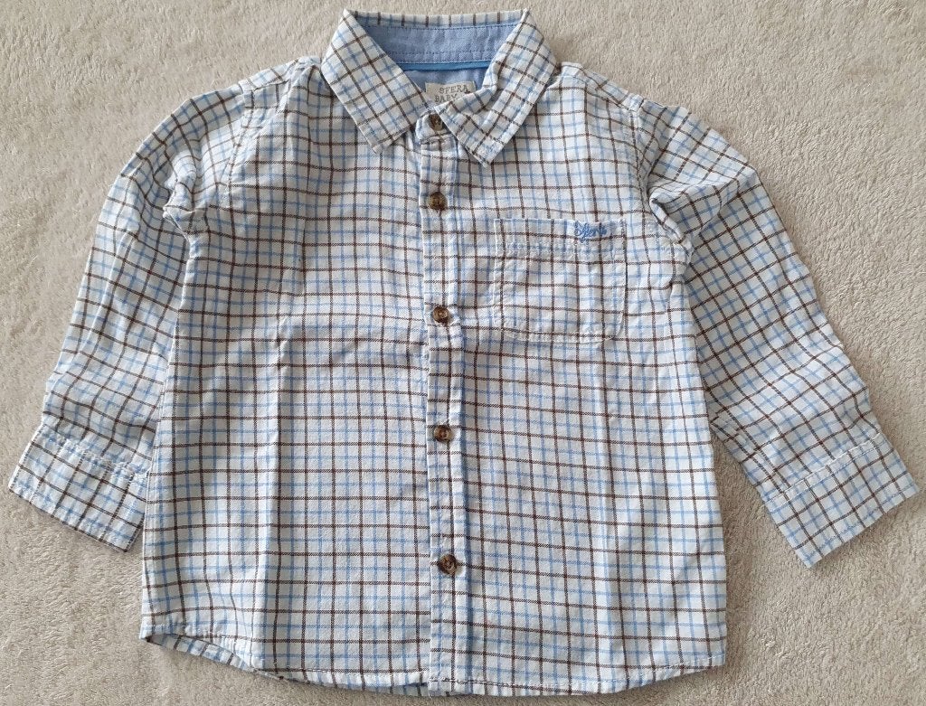Chemise écru à carreaux - T 18-24 mois - Sfera Bébé - NEUF, Kinderen en Baby's, Ophalen, Nieuw, Sfera Bébé, Overhemdje of Bloesje