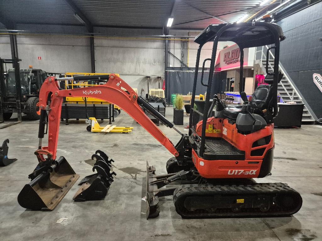 graafmachine kubota u17, Ophalen, Graafmachine