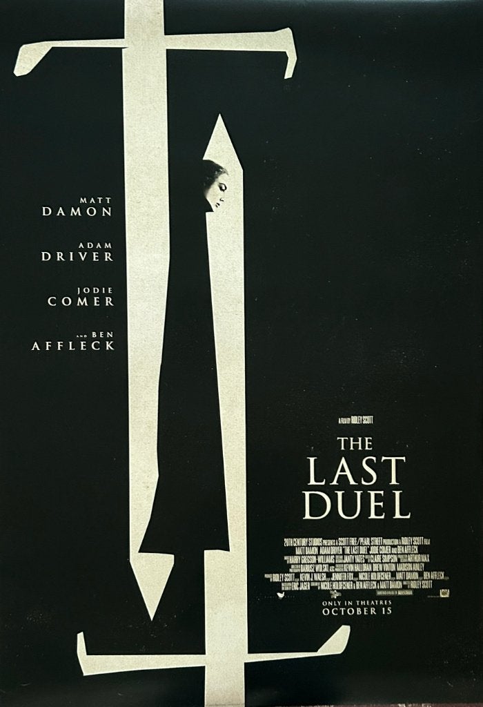Originele filmposter Last Duel (2021), Verzamelen, Ophalen of Verzenden, Zo goed als nieuw, Film en Tv