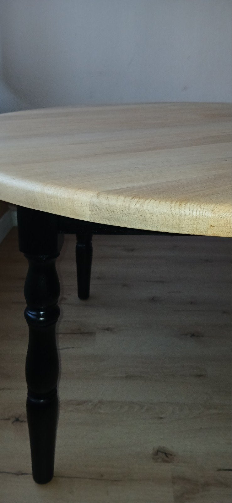 Ronde massief eiken eettafel , diameter 120cm, Ophalen