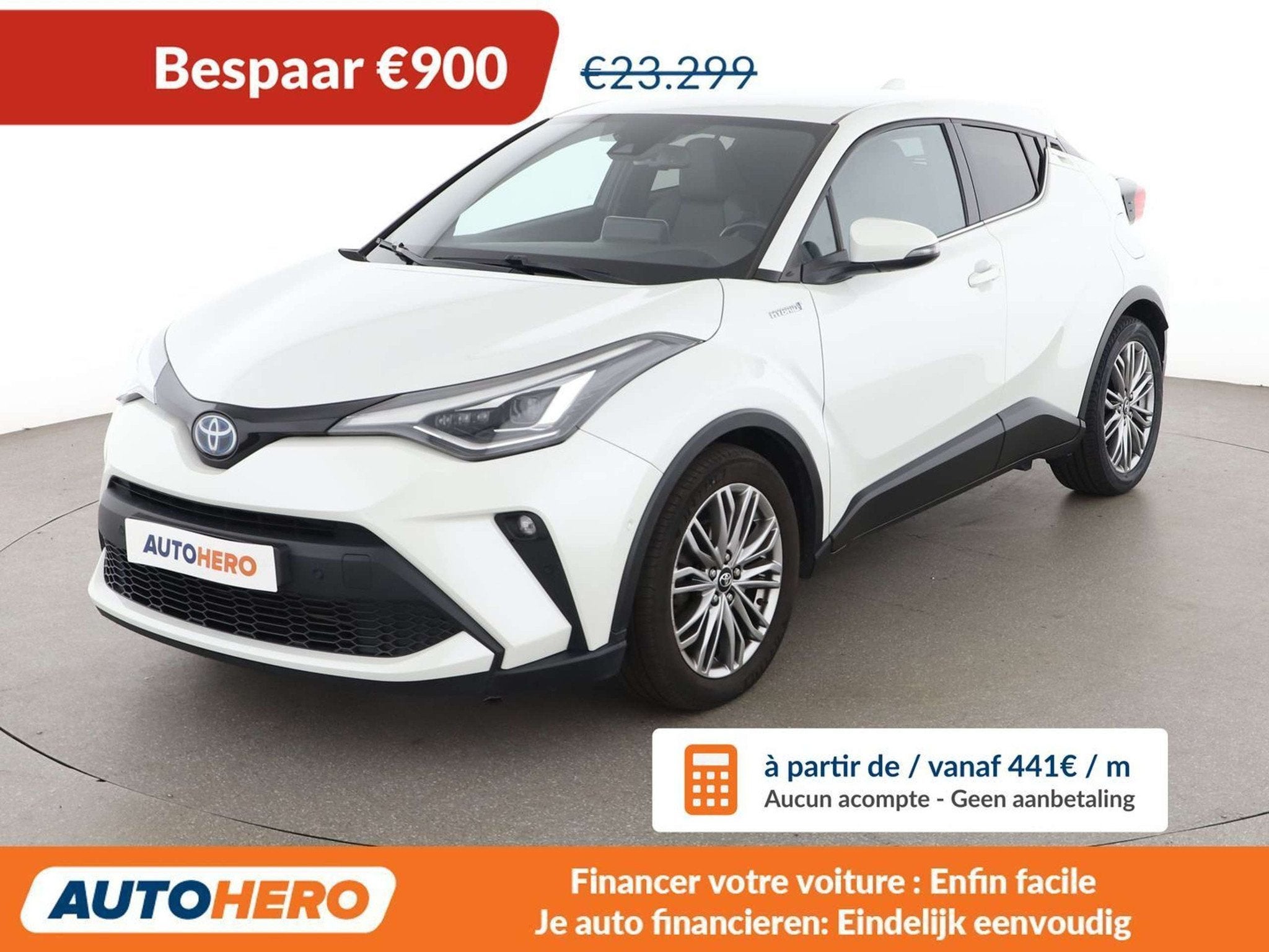 Toyota C-HR 2.0 Hybrid Business Edition (bj 2021, automaat), Auto's, Gebruikt, LED verlichting, Wit, 184 pk