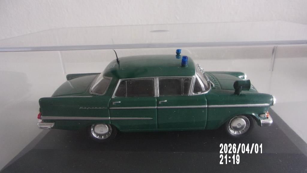 OPEL KAPITAN "POLIZEI" 59.De AGOSTINI 1/43 NEUVE, VITRINE, Hobby en Vrije tijd, Ophalen of Verzenden, Nieuw, Auto, Overige merken