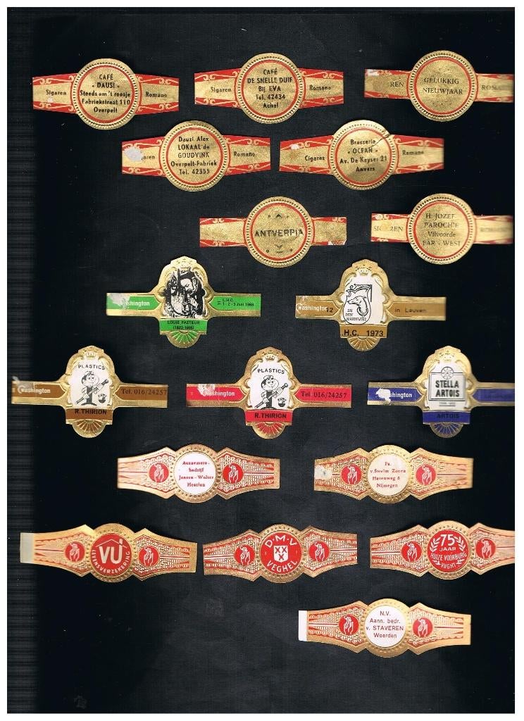 BANDES DE CIGARES, PUBLICITÉ, ETC., Envoi, Utilisé, Bagues de cigare