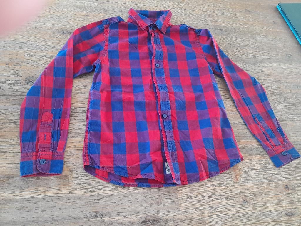 Geruit hemd, Kinderen en Baby's, Kinderkleding | Maat 134, Ophalen, Gebruikt, Overhemd of Blouse, Hema
