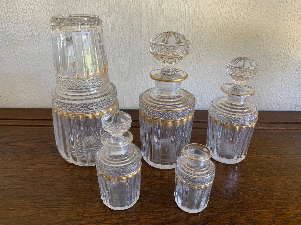 Kristallen karaf en parfumflesjes, Ophalen of Verzenden, Glas