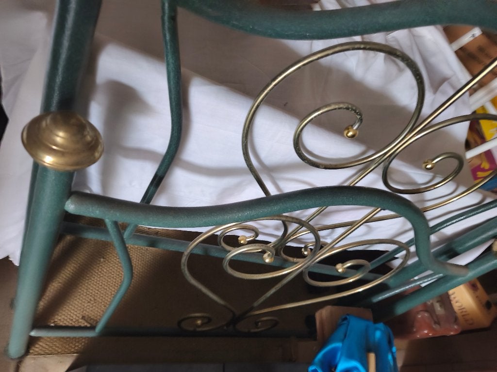 1 persoon bed frame, Ophalen, Eenpersoons, Groen, Metaal
