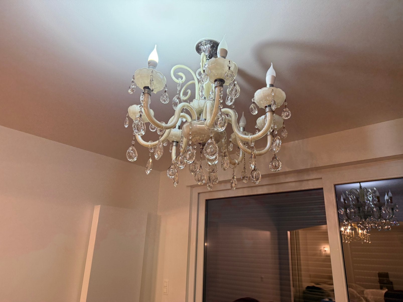 kristallen kroonluchter, Maison & Meubles, Lampes | Lustres, Enlèvement, Comme neuf