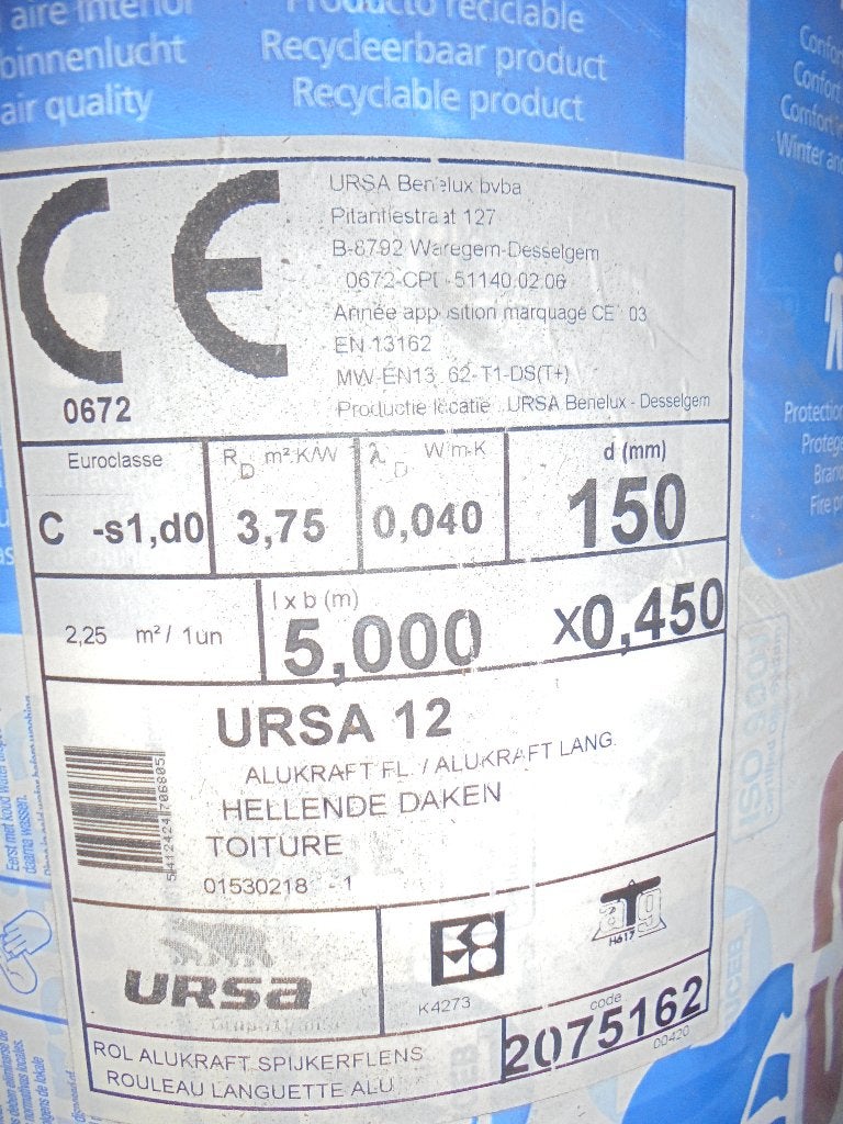 ursa /glaswol  /alu dampscherm, Ophalen, Nieuw