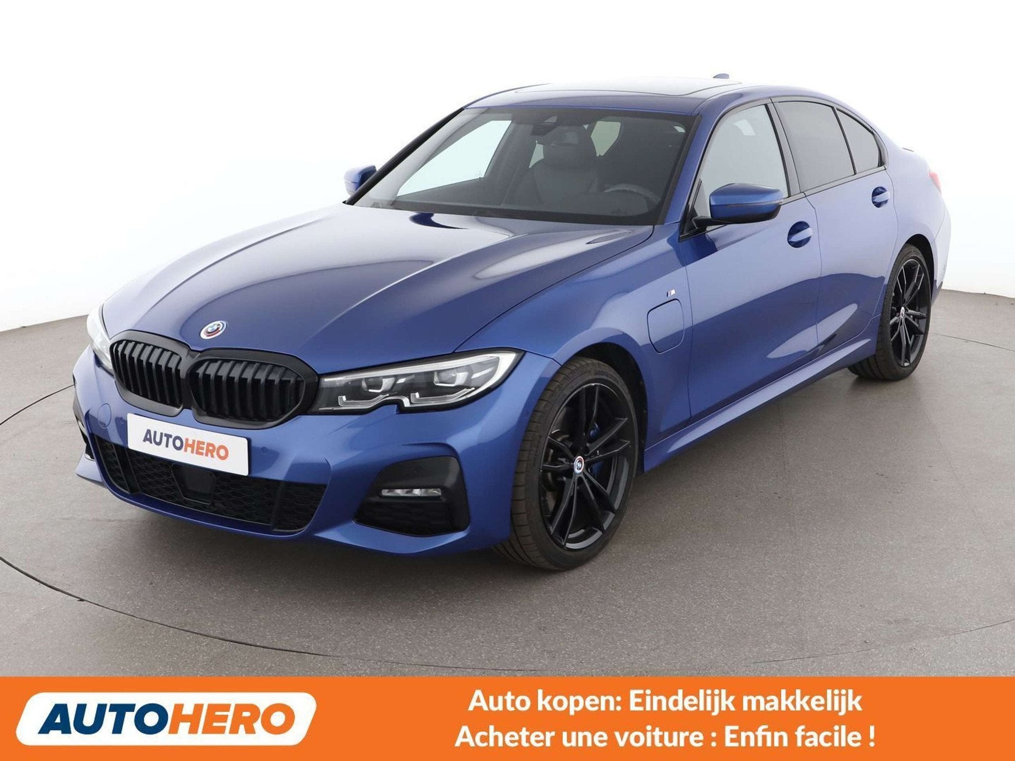 BMW 3 Serie 330 330e M Sport (bj 2020, automaat), Auto's, Automaat, Achterwielaandrijving, Blauw, Leder