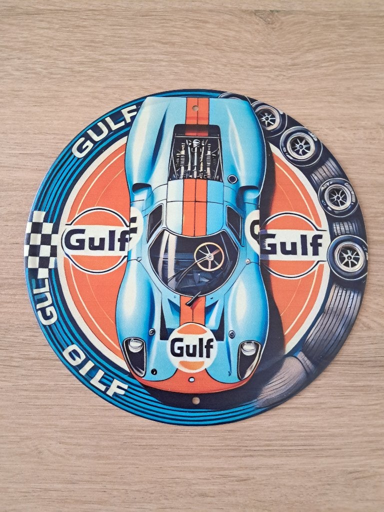 Ford GT40 Gulf metalen bord, Enlèvement ou Envoi, Neuf, Voitures