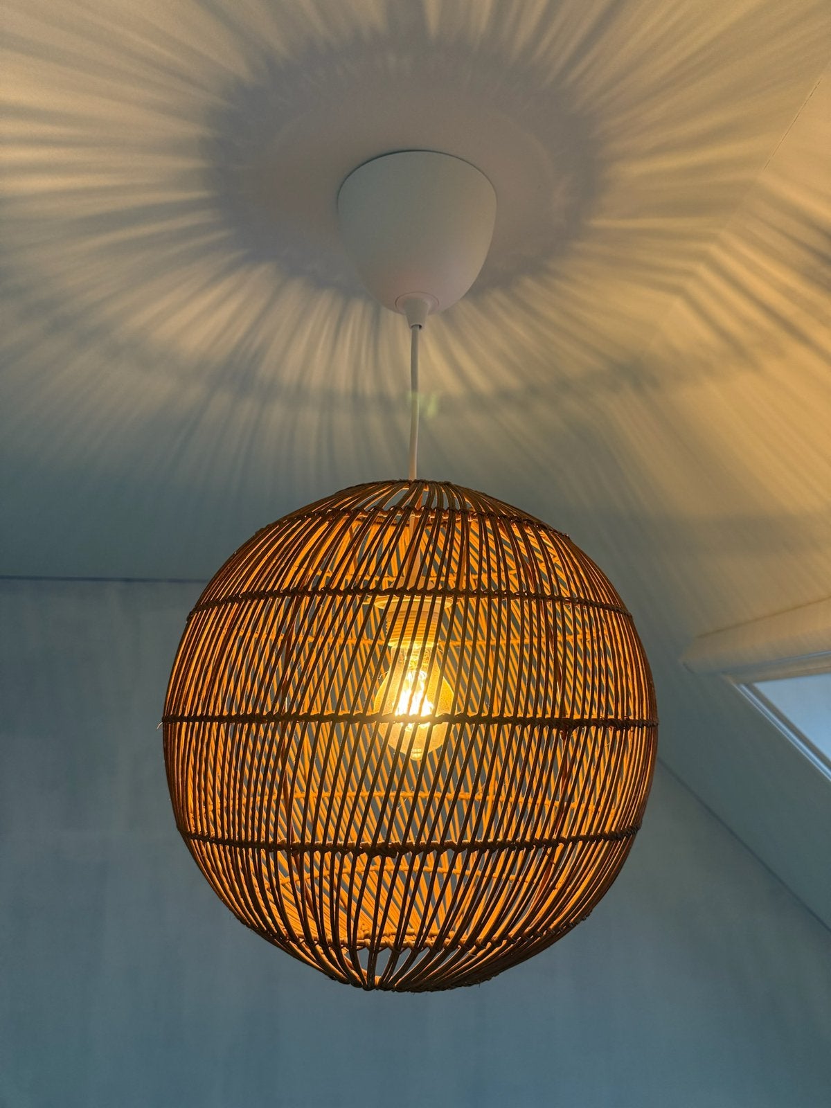 Lampe en rotin, lampe suspendue tissée, Enlèvement, Comme neuf