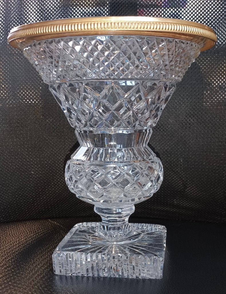 Vase Médicis en cristal du Val-Saint-Lambert - 25 cm, Antiek en Kunst, Ophalen
