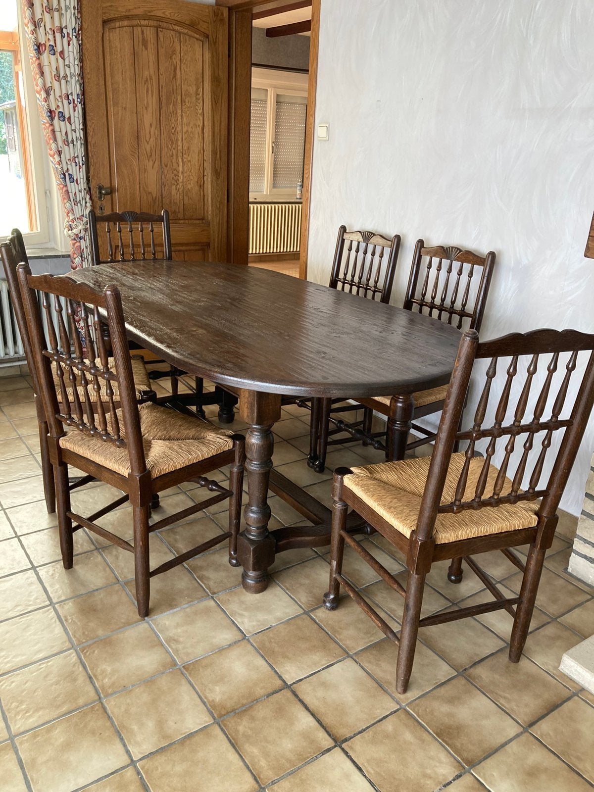 Table avec chaises, Maison & Meubles, Enlèvement, Comme neuf