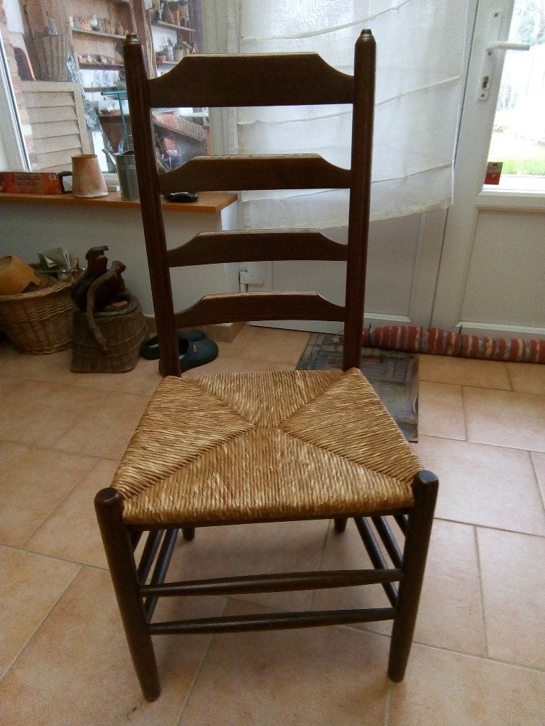 6 eetkamerstoelen, Ophalen, Bruin, Hout, Zo goed als nieuw