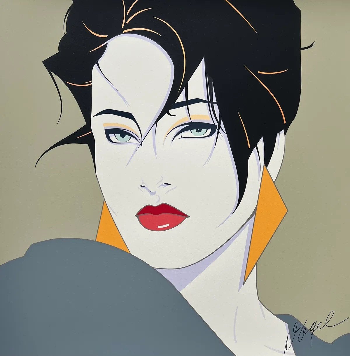 Sérigraphie pop art Patrick Nagel Playboy 1985