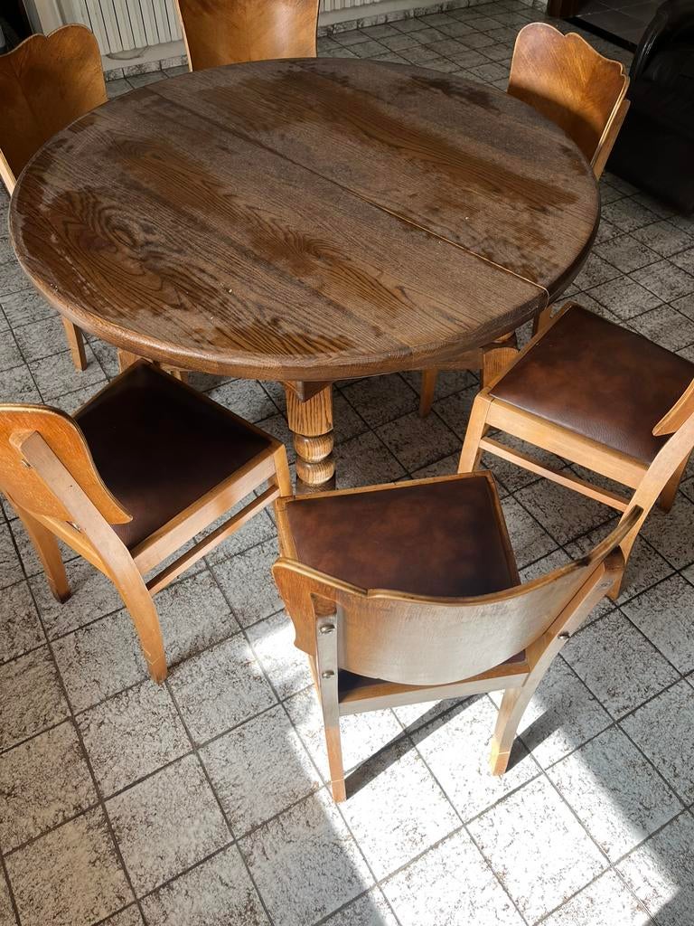 Eettafel met 6 stoelen, Ophalen, Gebruikt, 4 tot 6 stoelen
