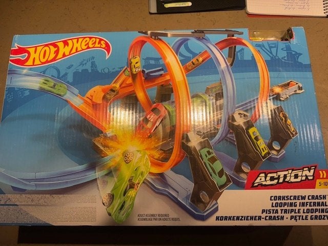 Hot wheels Corkscrew Crash, Racebaan, Ophalen of Verzenden, Zo goed als nieuw, Hot Wheels