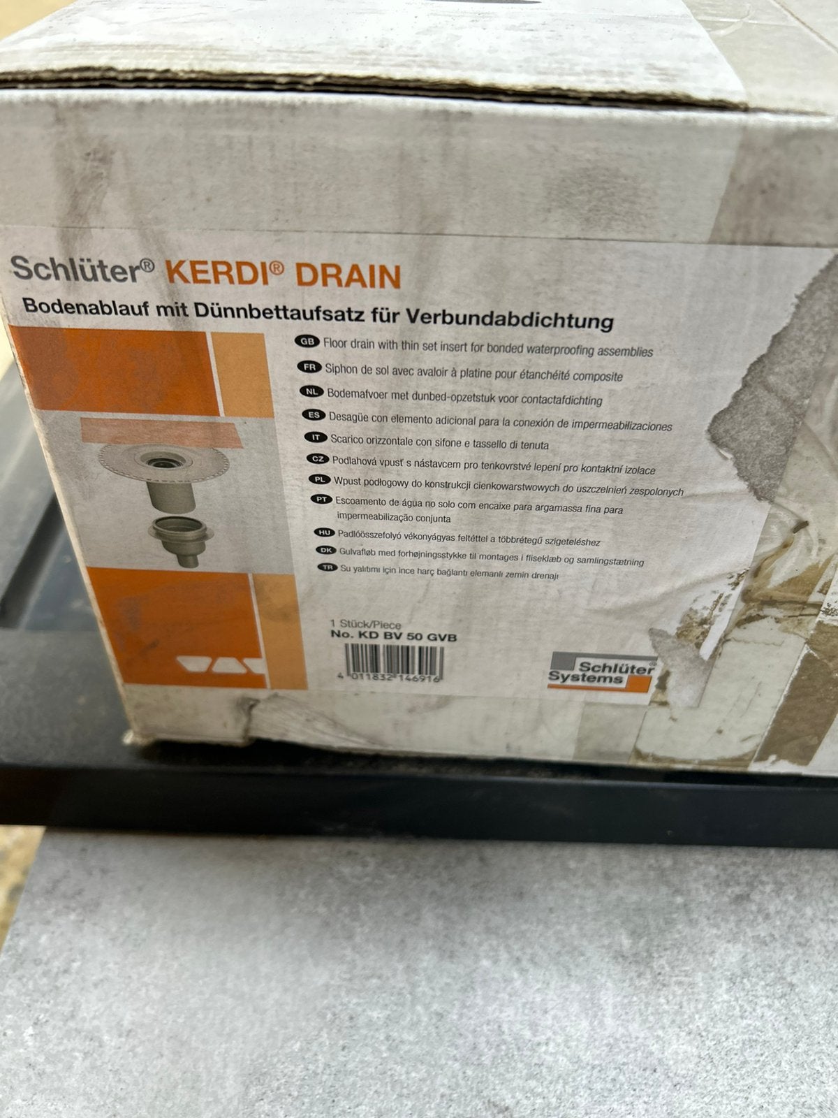 Siphon de sol avec avaloir à platine Neuf Schlüter Kerdi, Ophalen of Verzenden, Zo goed als nieuw