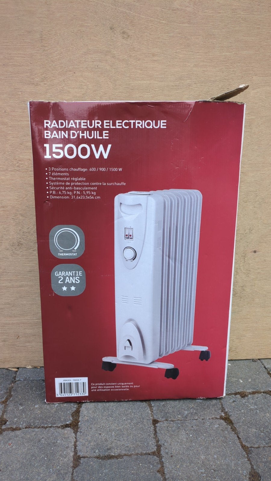 Radiateur bain d'huile 1500 w, Bricolage & Construction, Chauffage & Radiateurs, Enlèvement, Radiateur